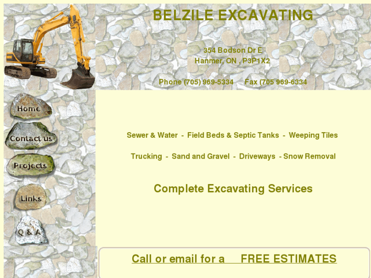 www.belzileexcavating.com