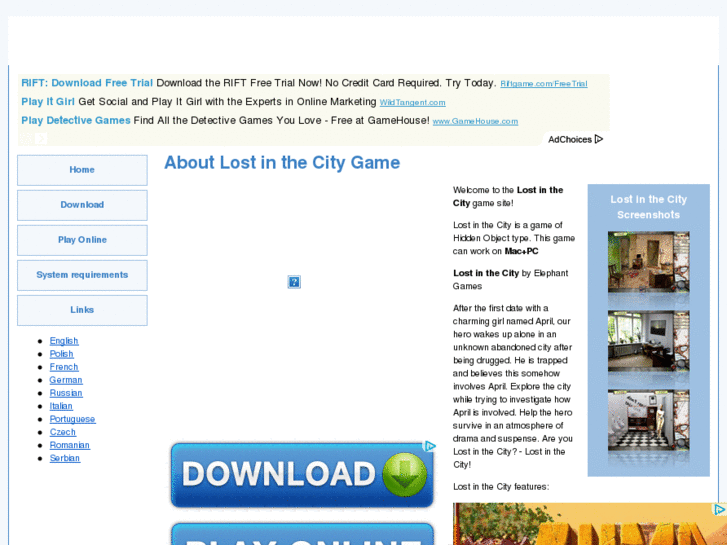 www.lostinthecityonlinegame.com