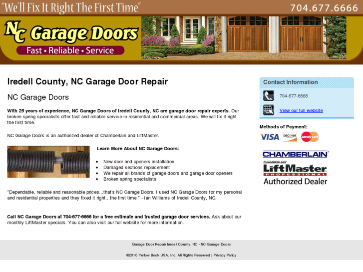 www.ncgaragedoorsiredellcounty.com