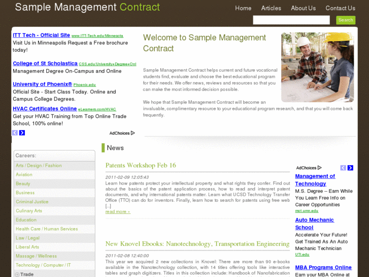 www.samplemanagementcontract.com