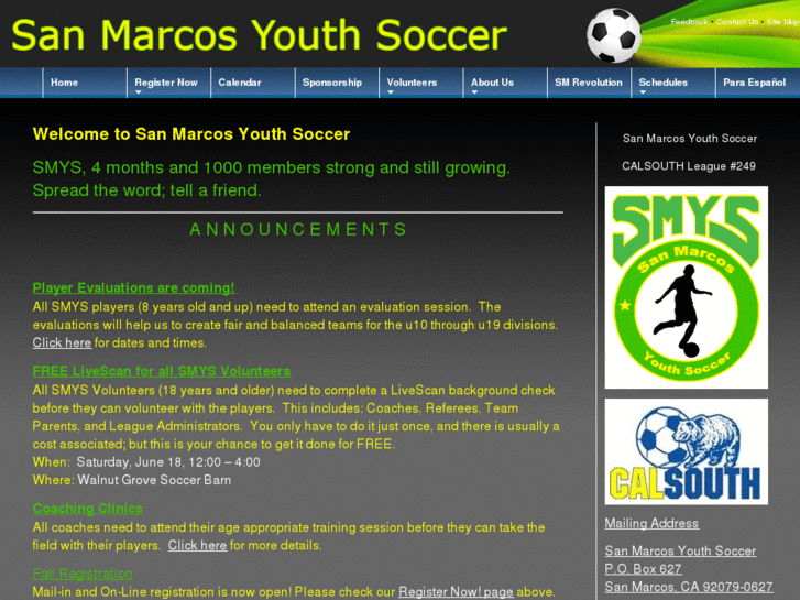 www.sanmarcosyouthsoccer.org