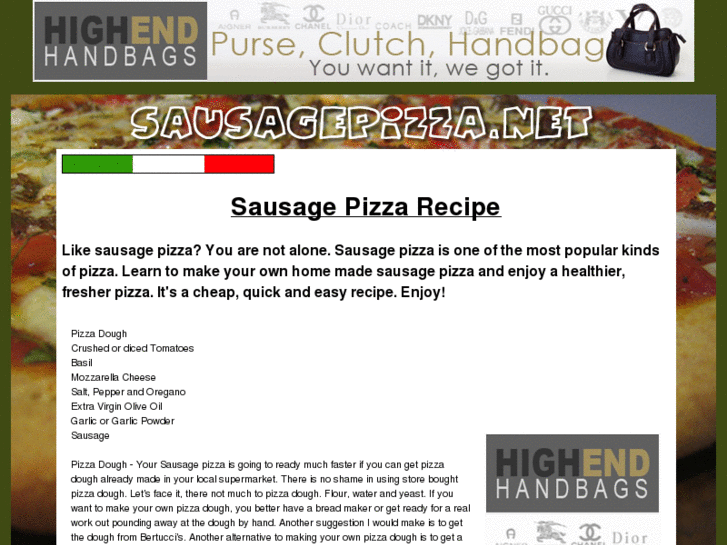 www.sausagepizza.net