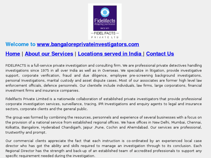 www.bangaloreprivateinvestigators.com