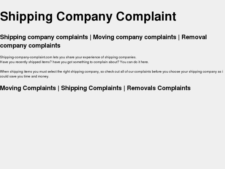 www.shipping-company-complaint.com