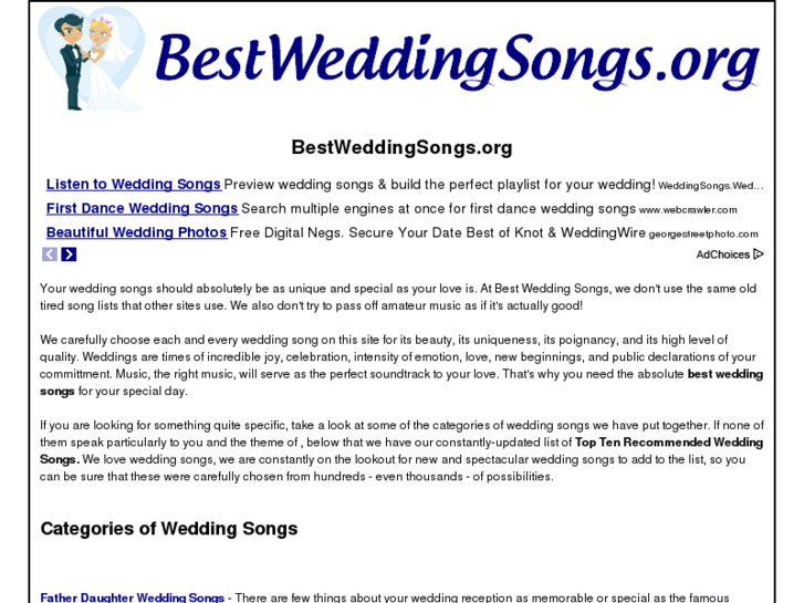 www.bestweddingsongs.org