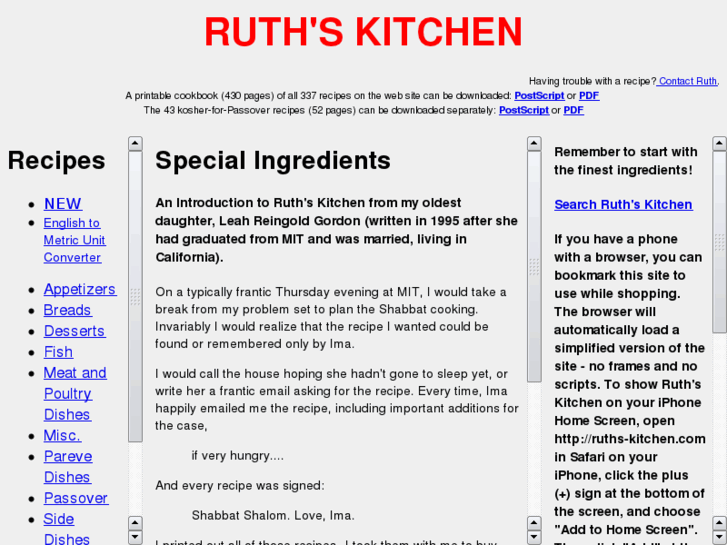 www.ruths-kitchen.com