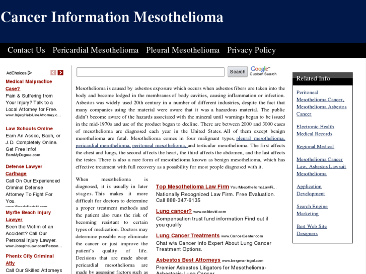 www.cancerinformationmesothelioma.org