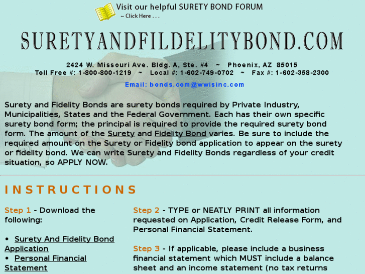 www.suretyandfidelitybond.com