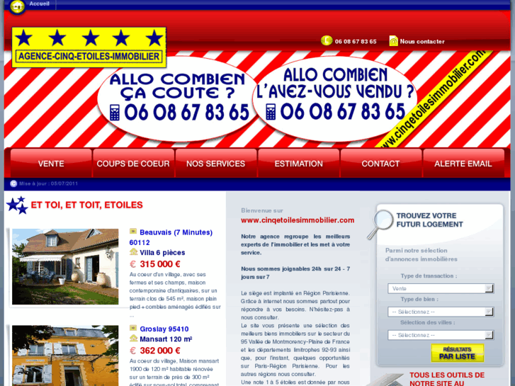 www.cinqetoilesimmobilier.com