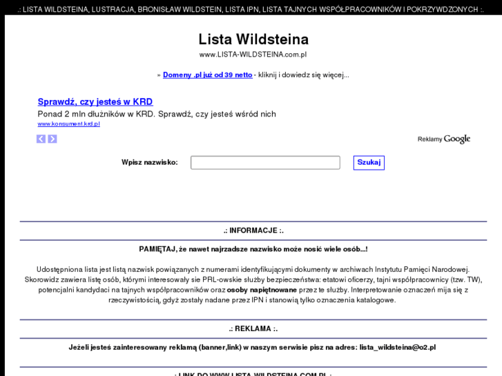 www.lista-wildsteina.com.pl