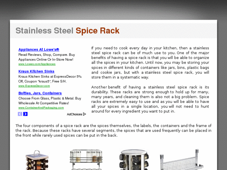 www.stainlesssteelspicerack.com