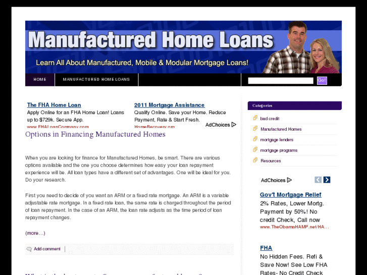 www.manufacturedhomeloan.org