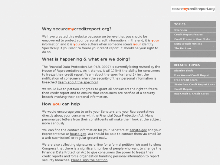 www.securemycreditreport.org