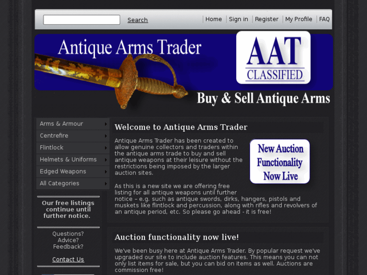 www.antiquearmstrader.com