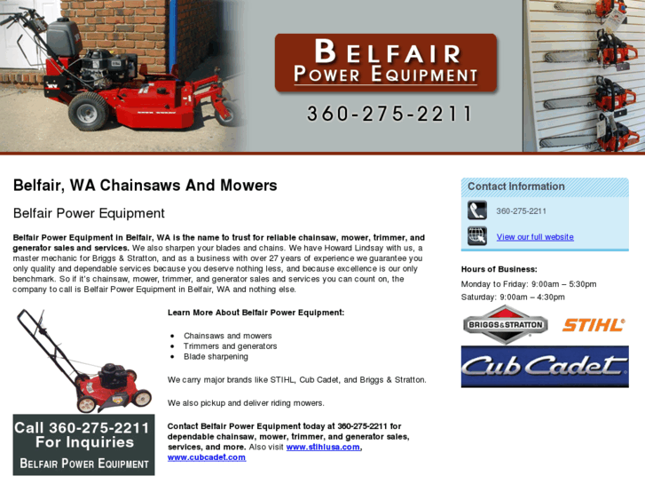 www.belfair-power-equipment.com