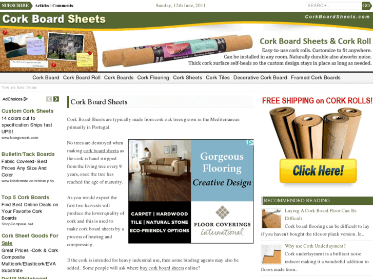 www.corkboardsheets.com