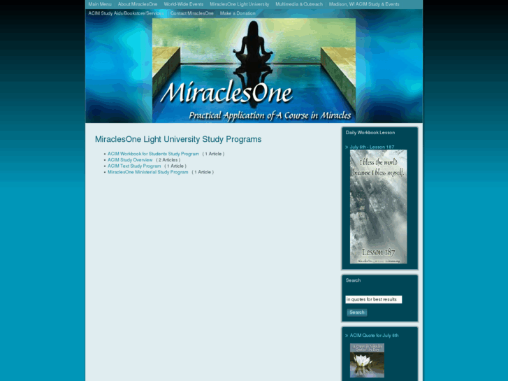 www.miraclesonelightuniversity.com