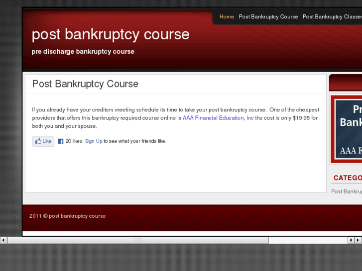 www.postbankruptcycourse.net