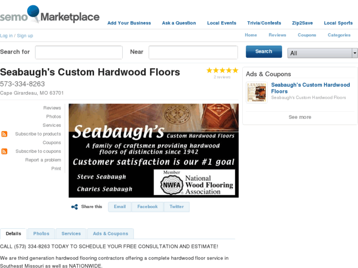 www.seabaughscustomhardwoodfloors.com