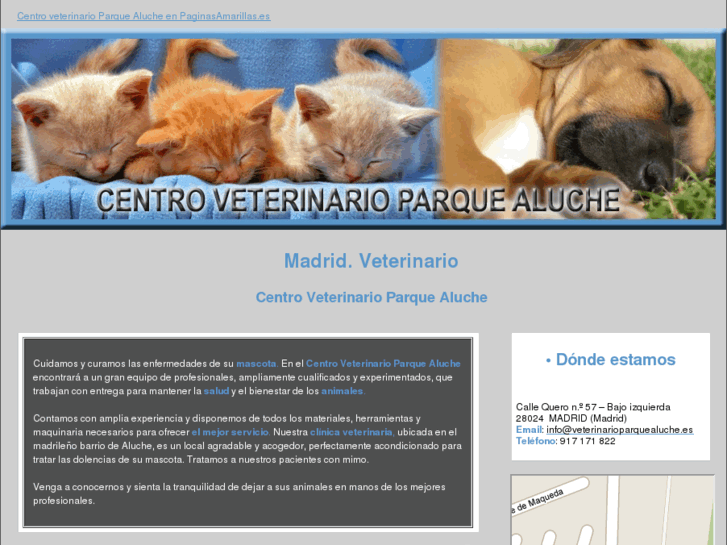 www.veterinarioparquealuche.es