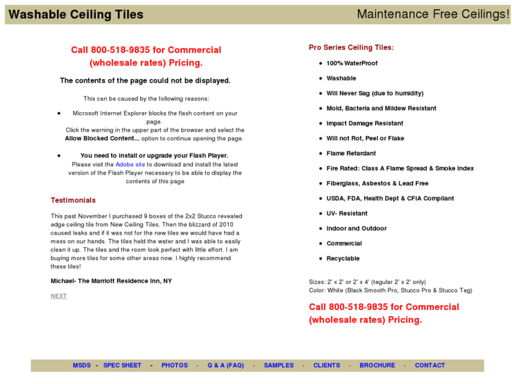 www.washableceilingtiles.com