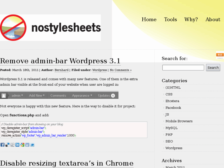 www.nostylesheets.com