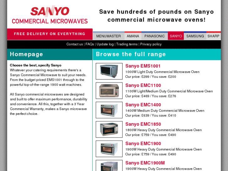 www.sanyocommercialmicrowaves.com