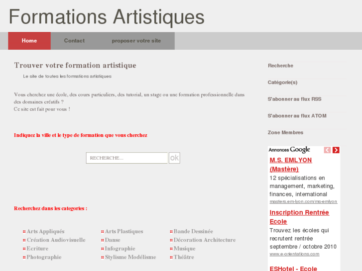 www.formations-artistiques.info