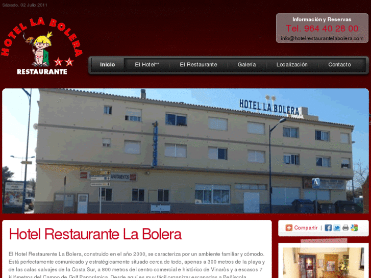 www.hotelrestaurantelabolera.com