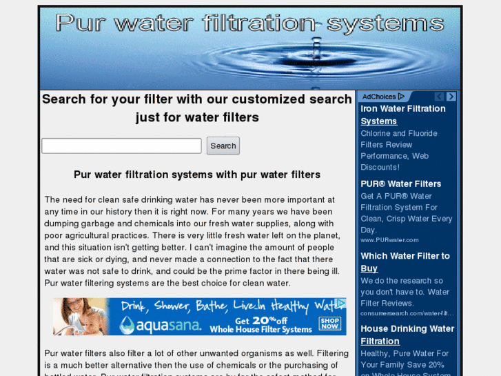 www.pur-water-filtration-systems.com