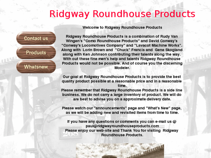 www.ridgwayroundhouseproducts.com