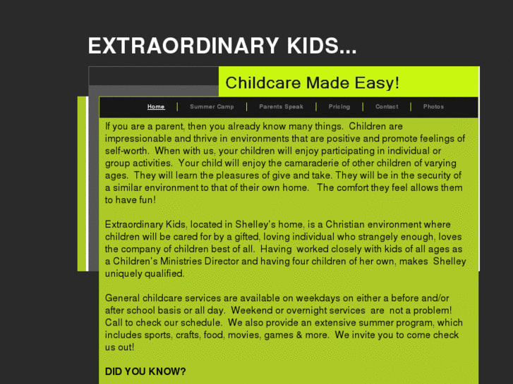 www.extraordinarykidschildcare.com