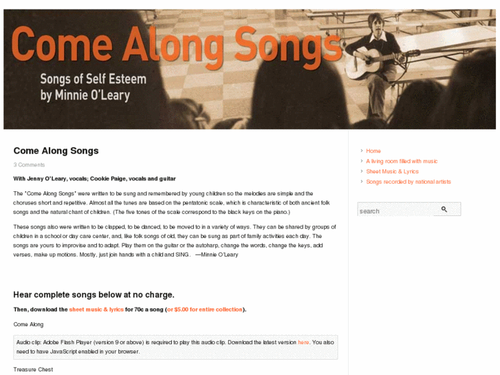 www.comealongsongs.com