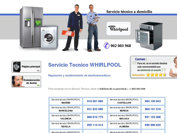 www.servicio-tecnicowhirlpool.es