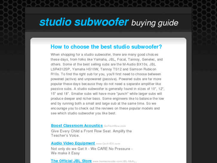 www.studiosubwoofer.com