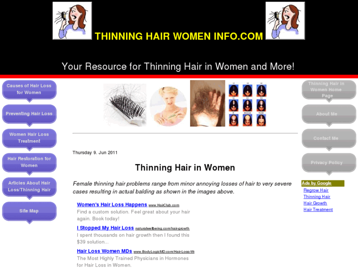 www.thinninghairwomeninfo.com