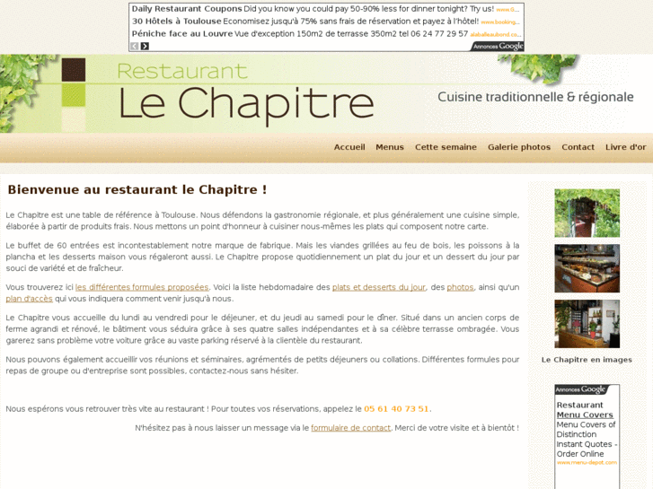 www.restaurantlechapitretoulouse.com