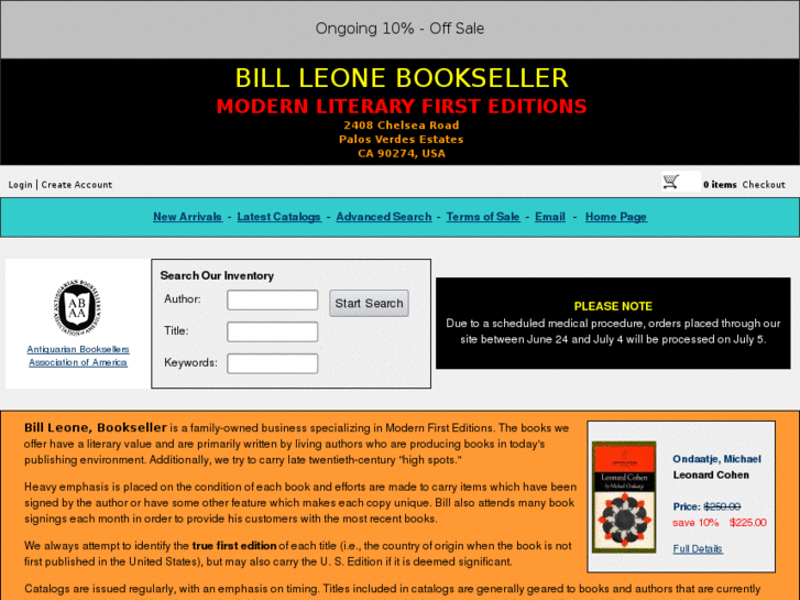 www.billleonebookseller.com