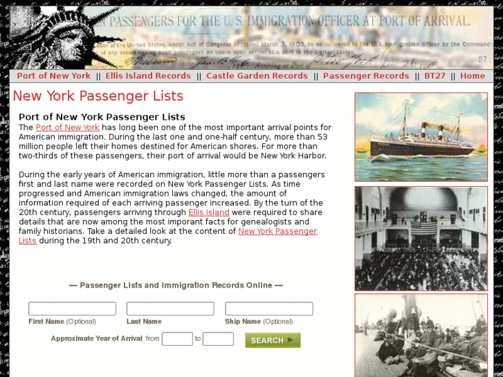 www.newyorkpassengerlists.com