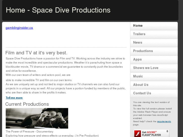 www.spacediveproductions.com