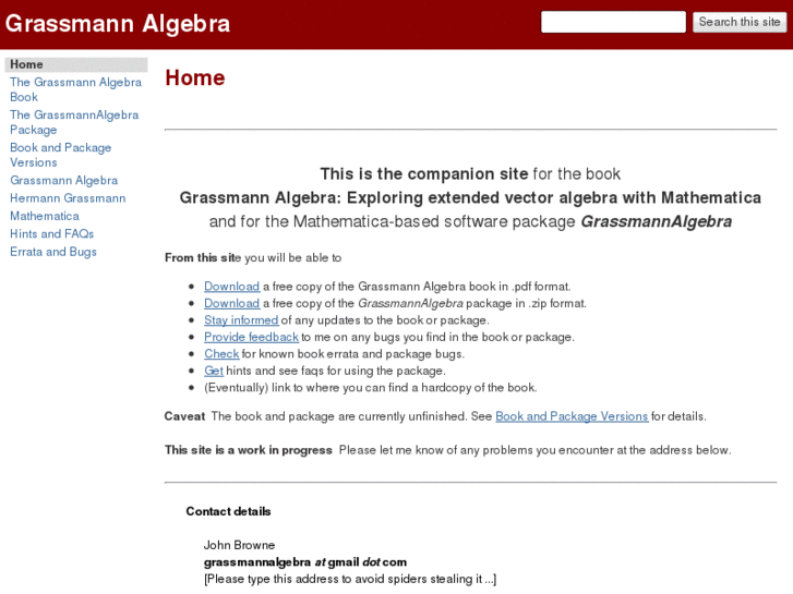 www.grassmannalgebra.info