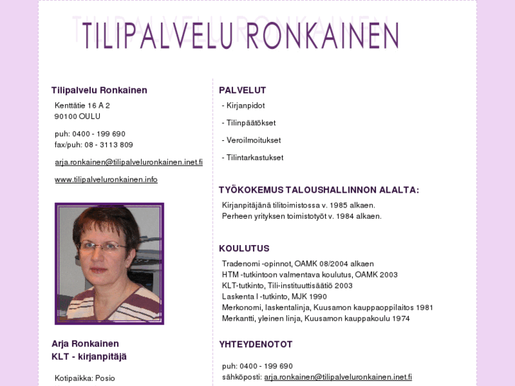 www.tilipalveluronkainen.info