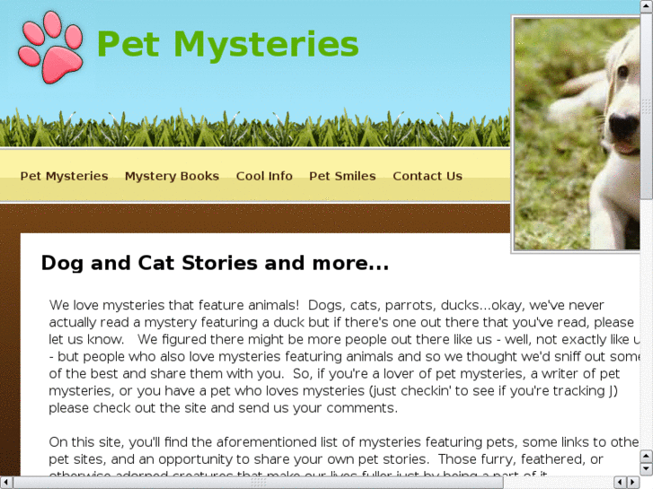 www.pamperedpetmysteries.com