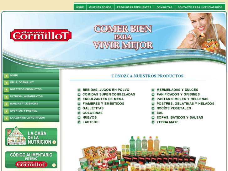 www.alimentoscormillot.com