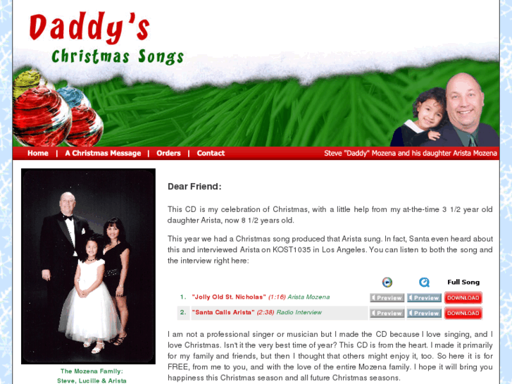 www.daddyschristmassongs.com