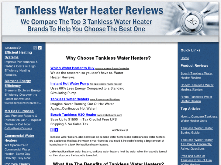 www.reviewtanklesswaterheaters.com