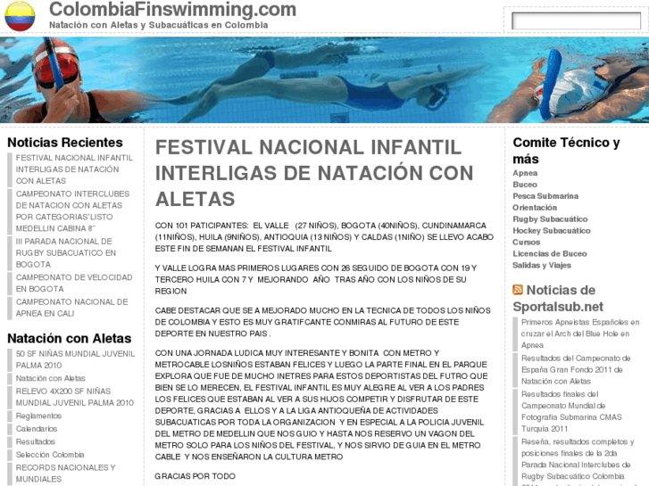 www.colombiafinswimming.com