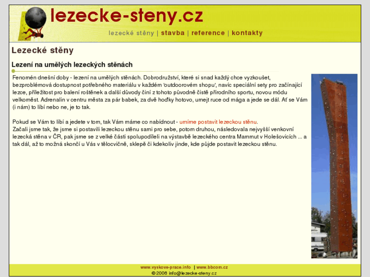 www.lezecke-steny.cz