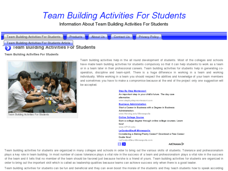 www.teambuildingactivitiesforstudents.org