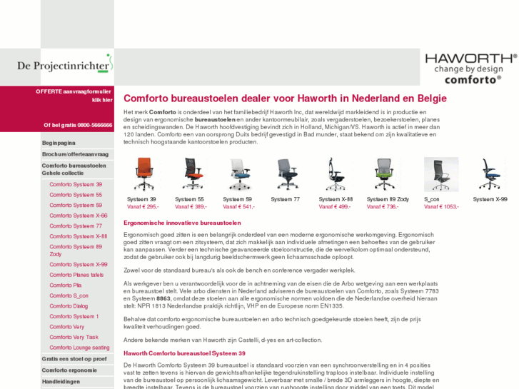 www.bureaustoel-comforto.nl